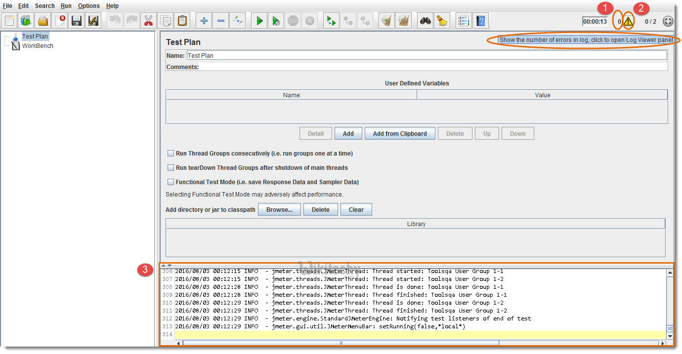  execution logs in testplan